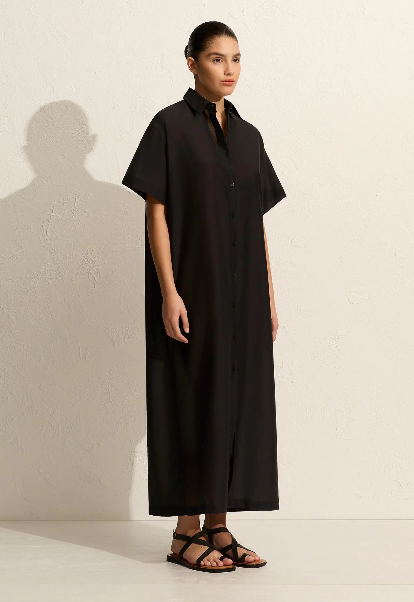 Matteau Relaxed Shirt Dress - Black