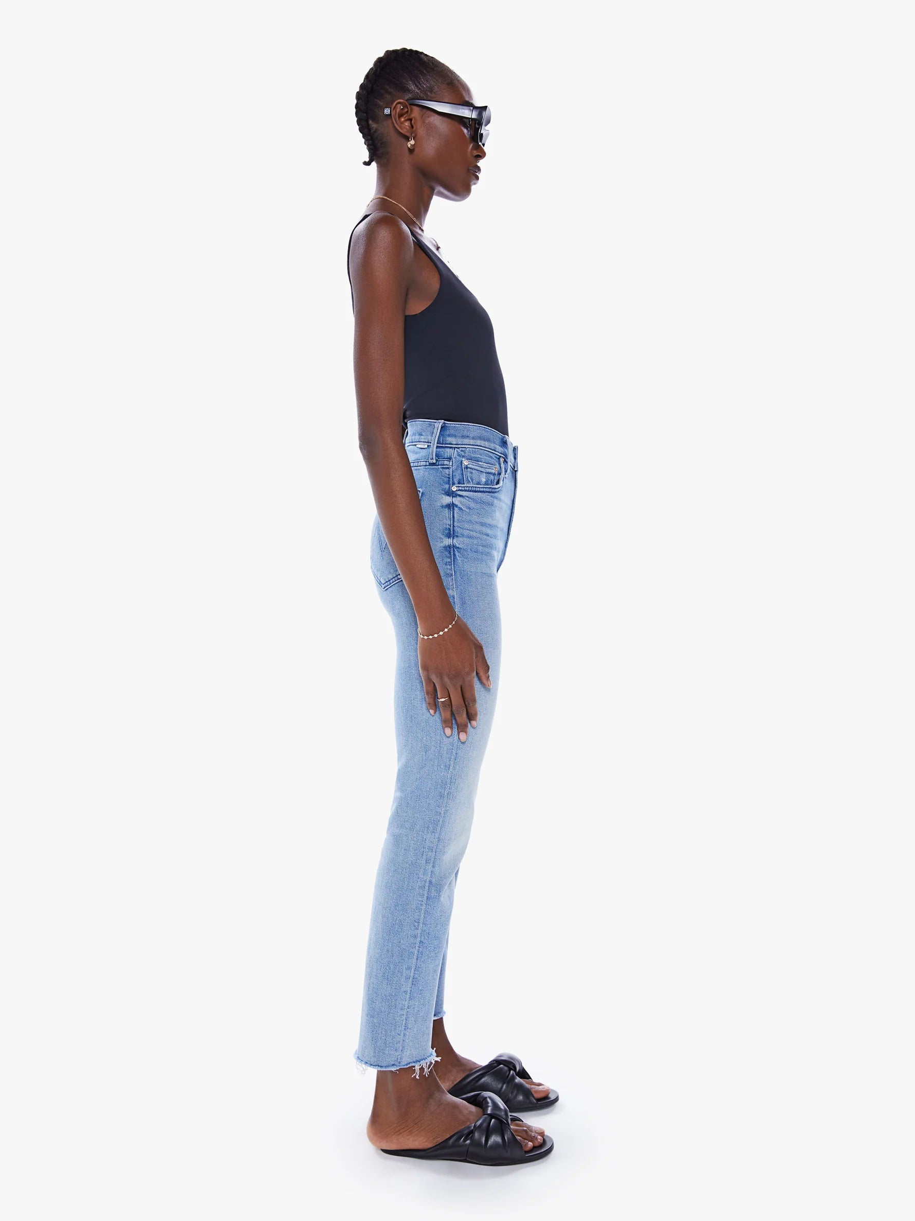 High Waisted Rider Ankle Fray Jean - Fish Out Of Water