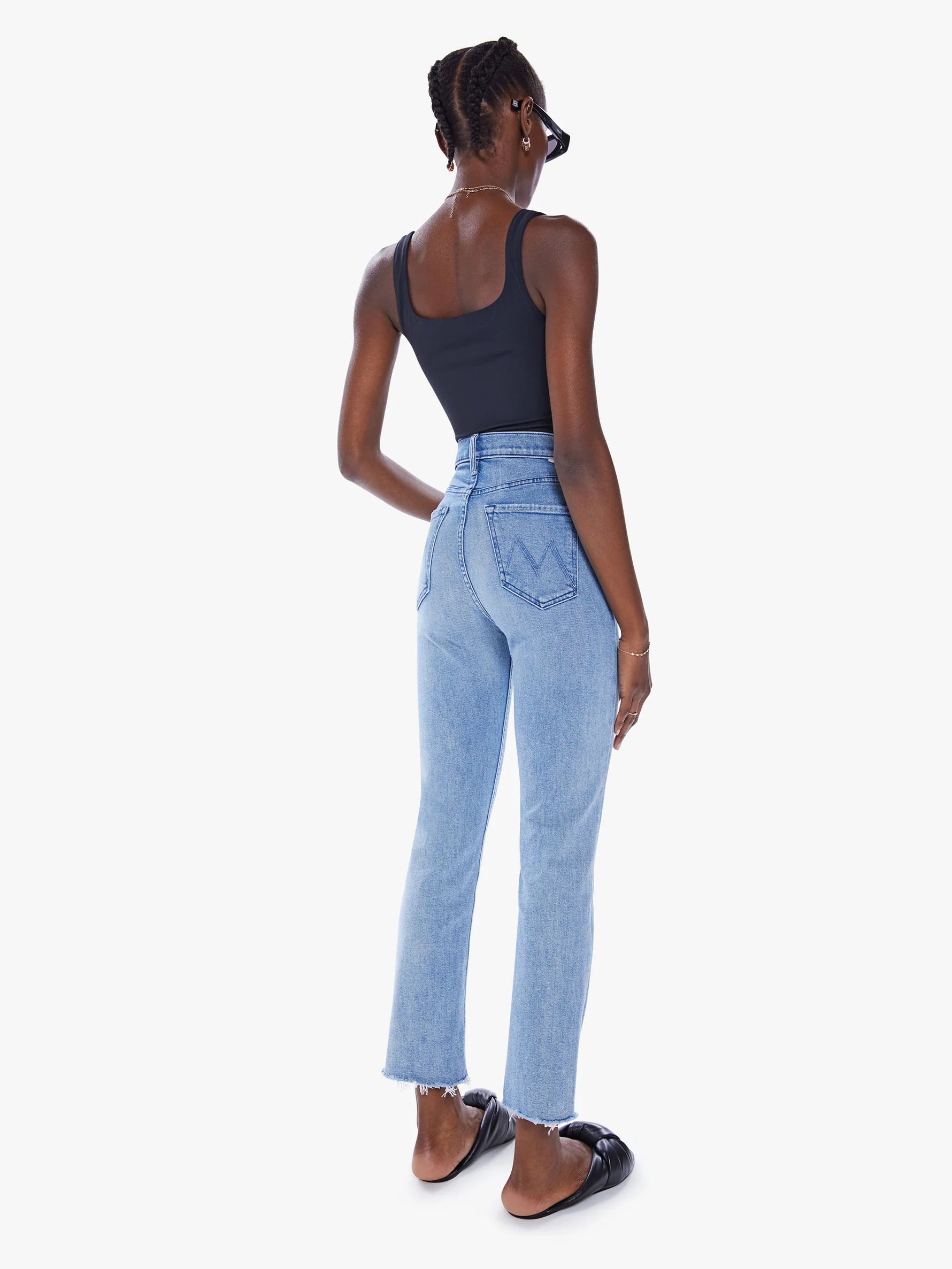 High Waisted Rider Ankle Fray Jean - Fish Out Of Water
