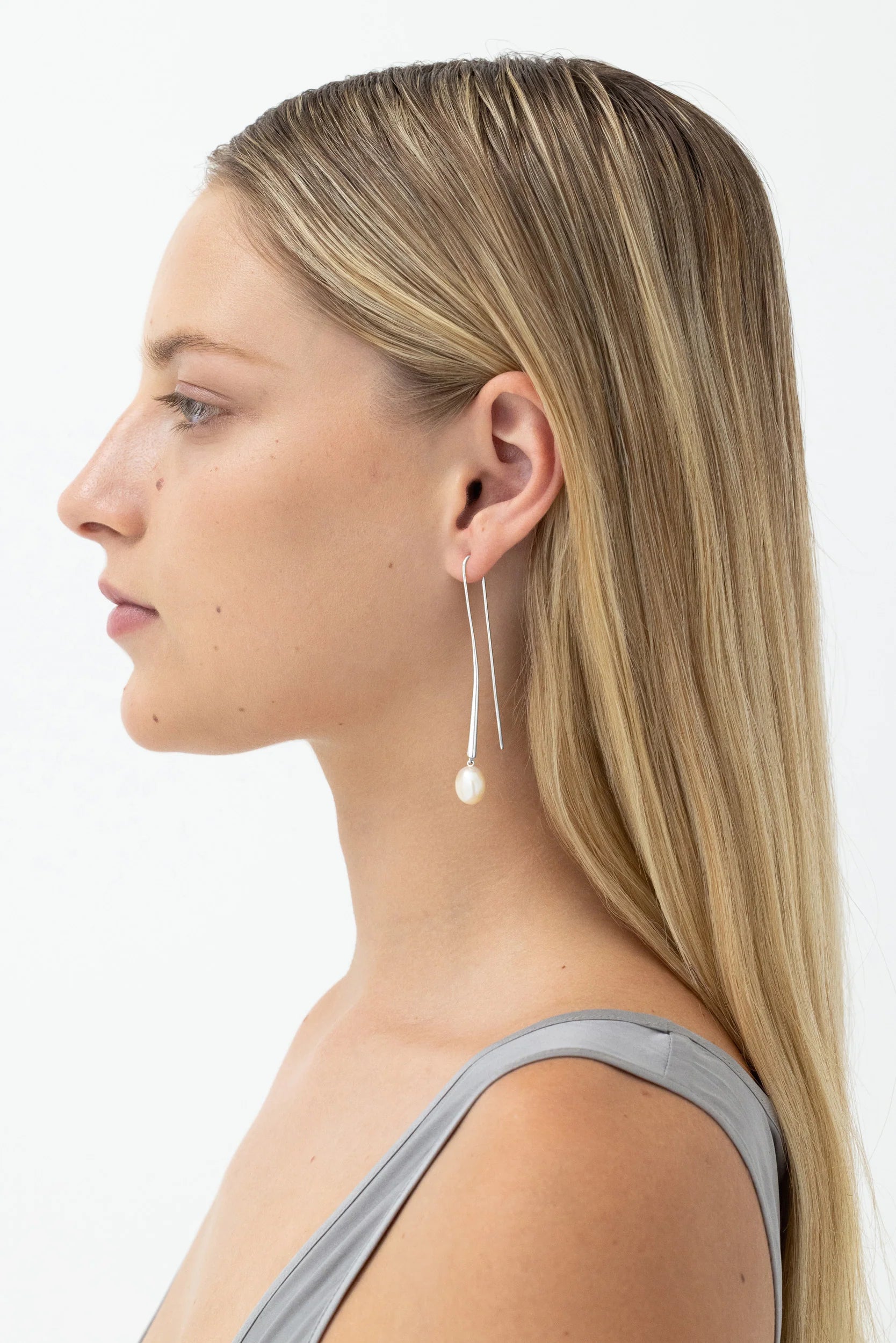 Cusp Pearl Earrings | Silver