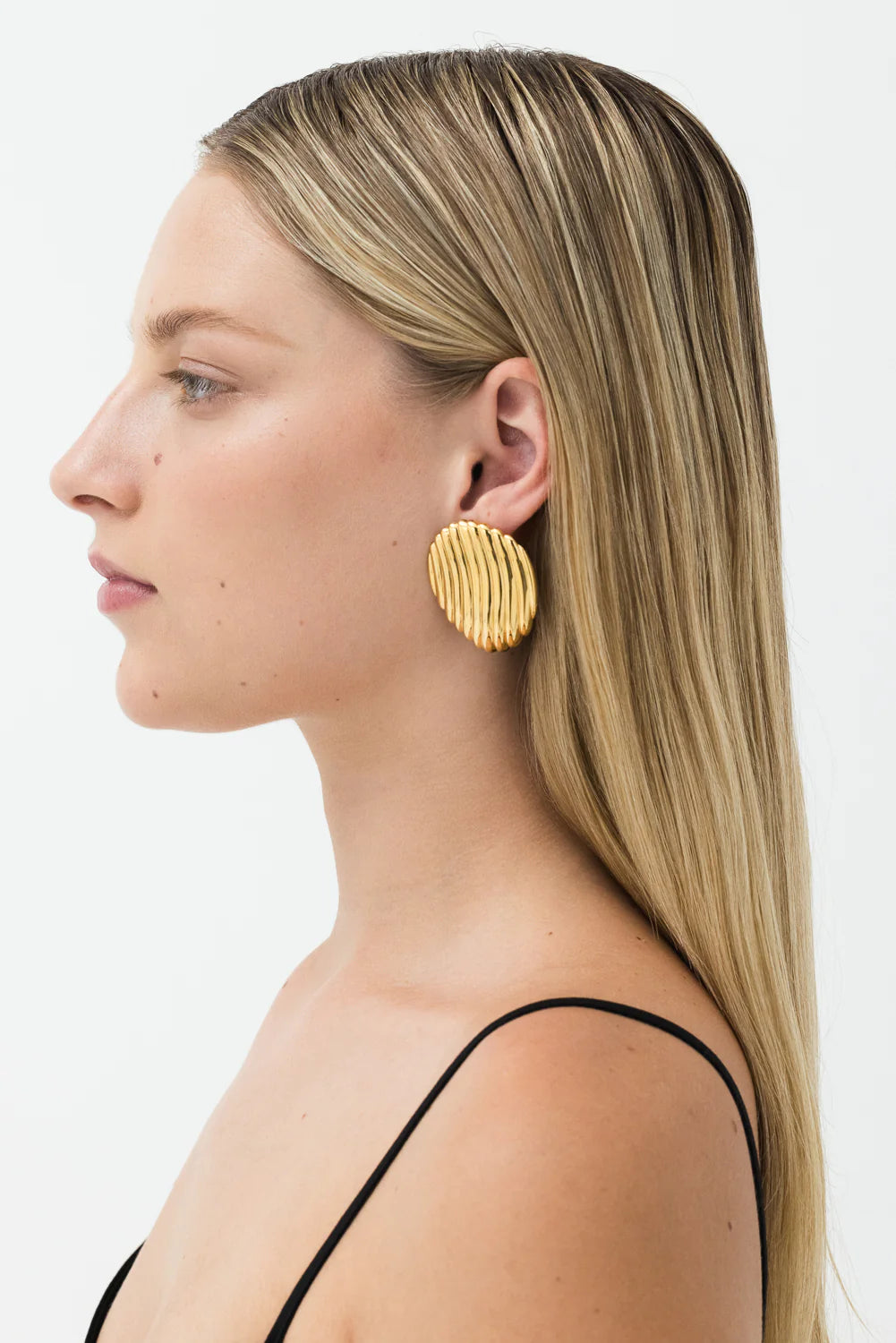 Paloma Dome Earrings Large | Gold