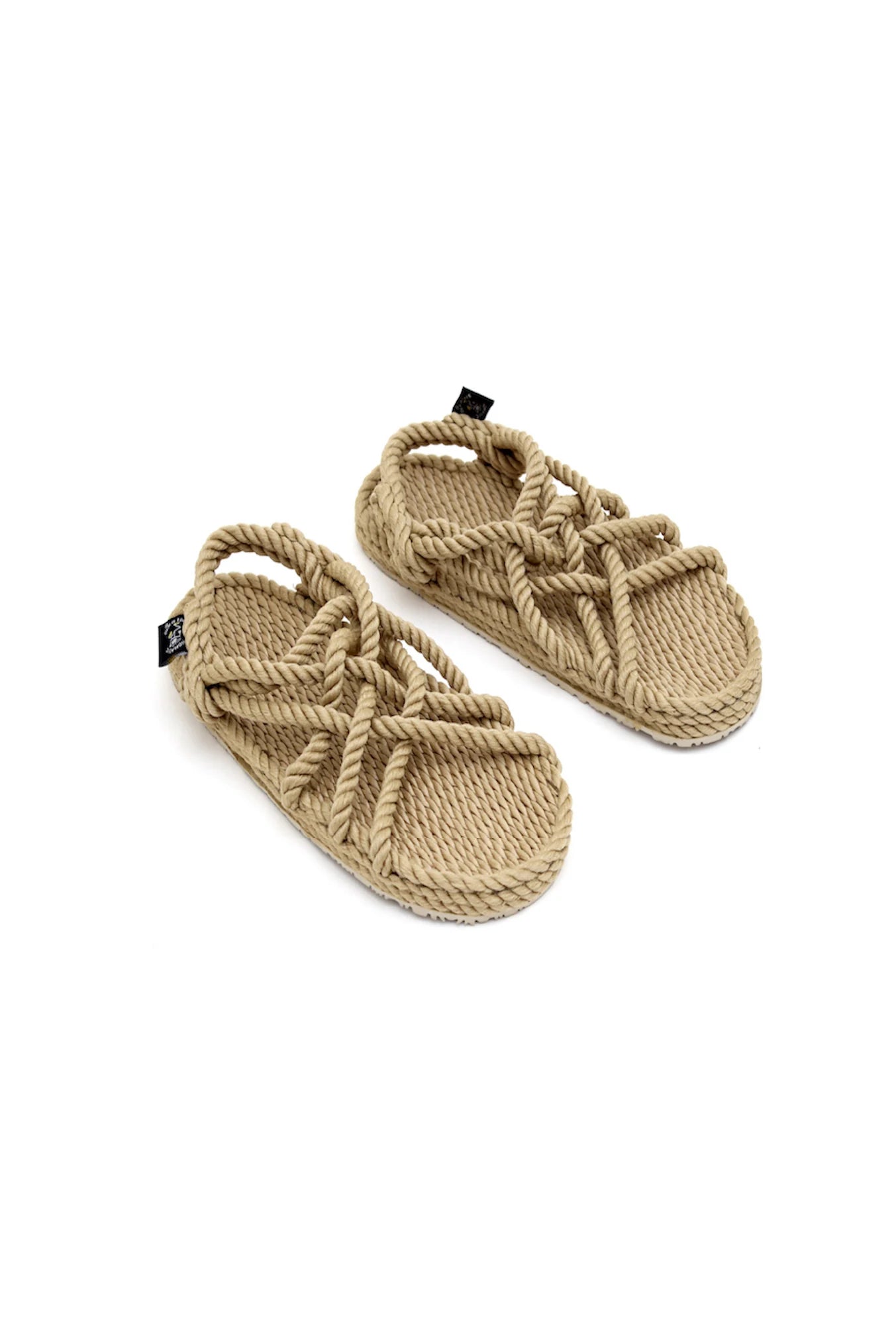 White Crossed Nomadic Rope Sandals | mumka – Mumka Shoes