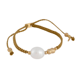 Fairley Keshi Pearl Rope Bracelet in Sand