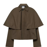 Frame The Paddock Cape Jacket in Military Green