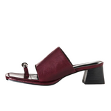 Alias Mae Alma Mule in Burgundy Oily Leather