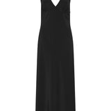 Matteau Plunge Slip Dress in Black