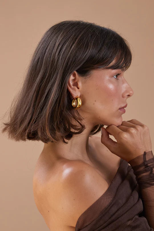 Porter Dina Hoops - Gold