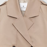 Anine Bing Rickie Cropped Trench in Beige - outfit inspiration