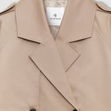 Anine Bing Rickie Cropped Trench in Beige - outfit inspiration