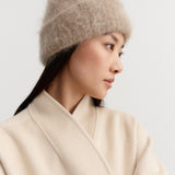 Almada Roe Brushed Beanie in Nougat