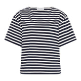 Matteau Relaxed Stripe Tee in French Navy