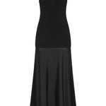 St Agni Circle Hem Halter Dress in Black