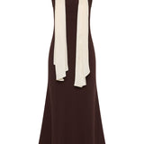 Maggie Marilyn Strength In Vulnerability Dress With Tie in Chocolate