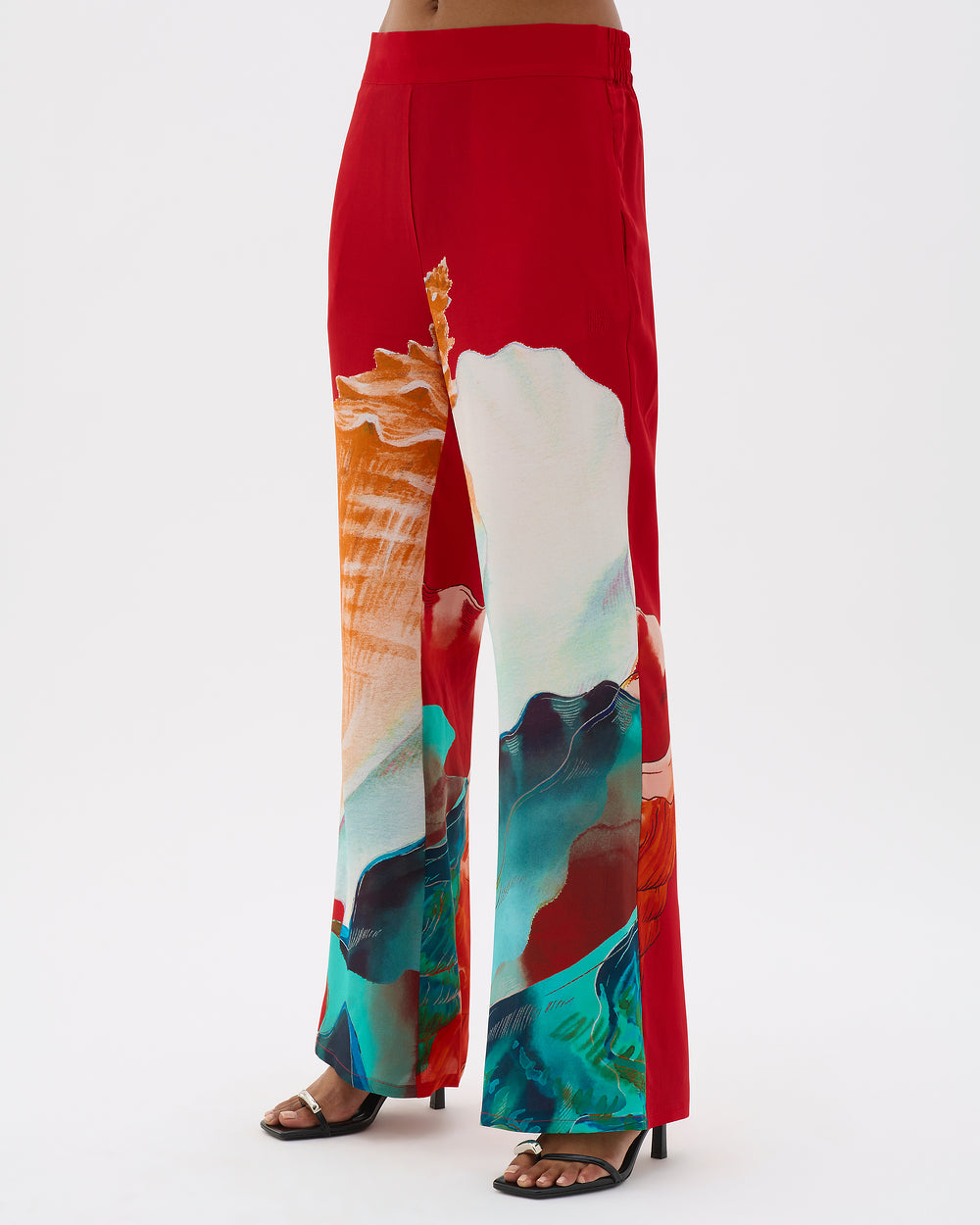 Muma World Murex Silk Pant in Red