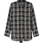 A Emery Joyse Sheer Shirt in Black And White Check