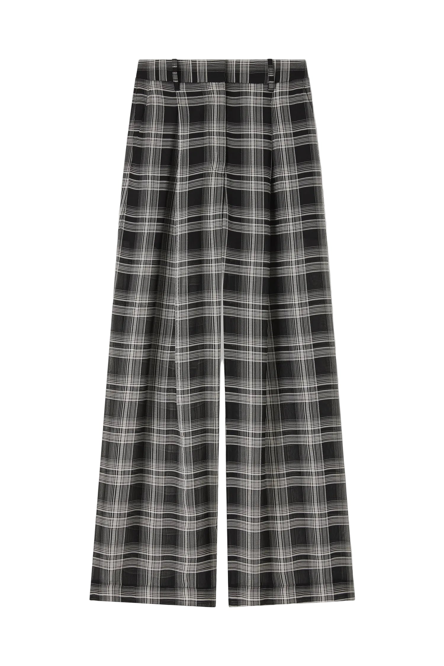 A Emery Goddard Sheer Pant in Black And White Check