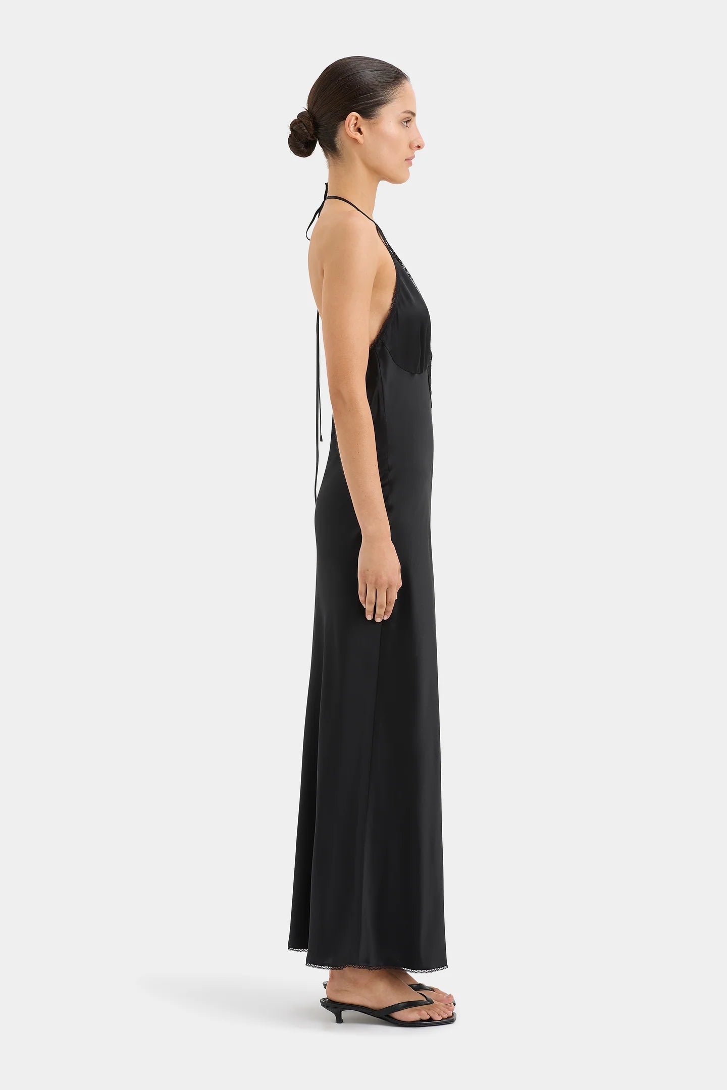 SIR. Aries Halter Gown - Black