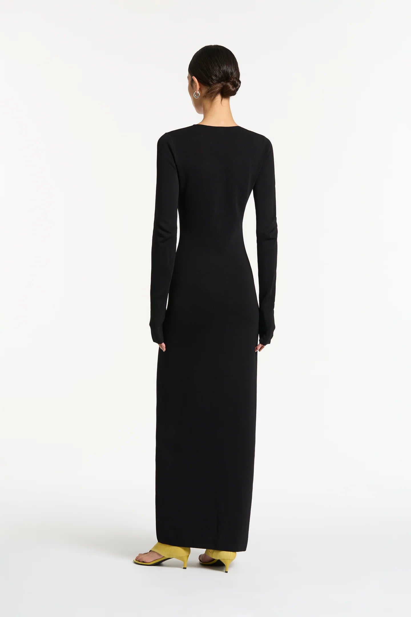 SIR. Kinetic Beaded Long Sleeve Maxi Dress - Black