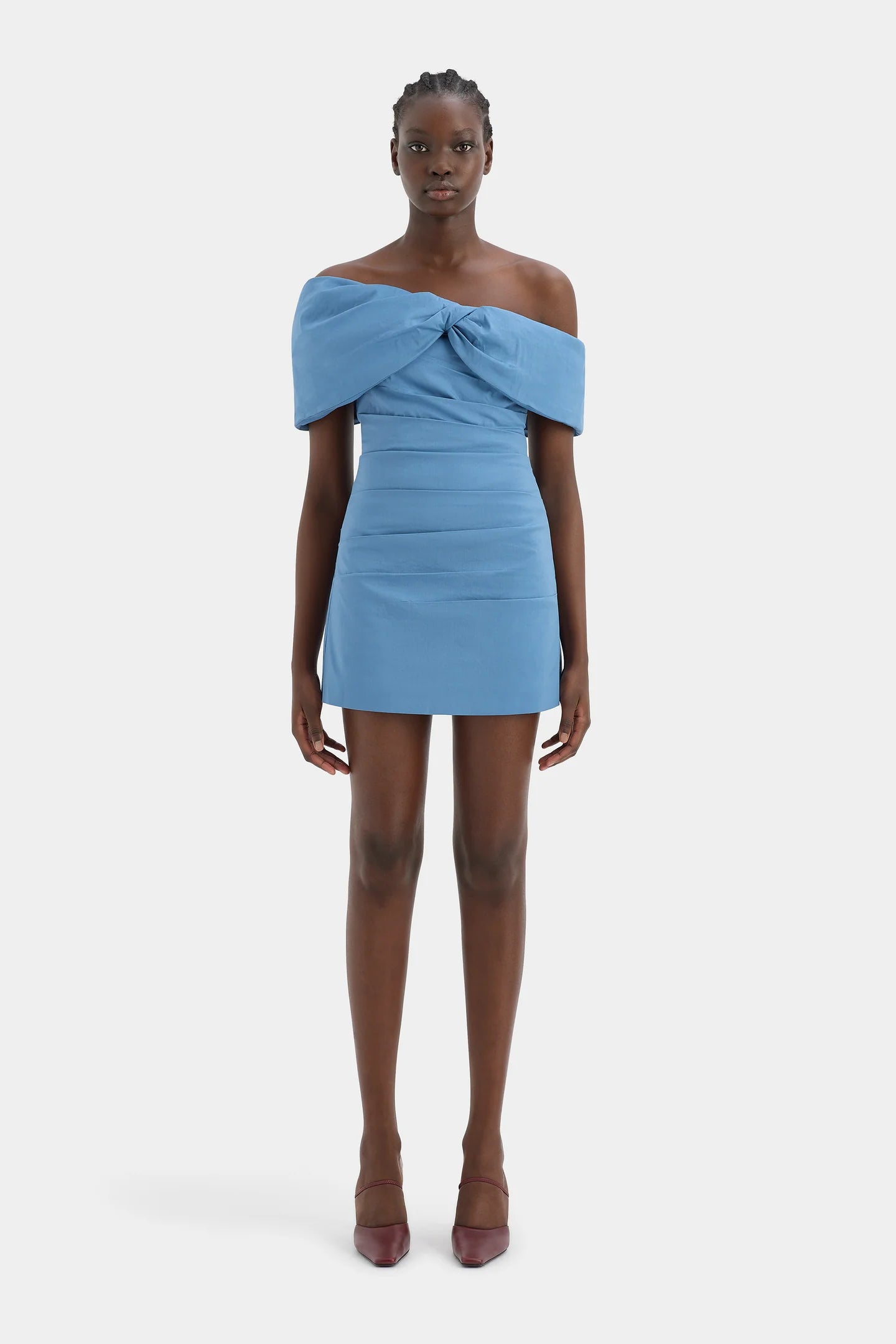 Sir | Jones Off Shoulder Mini Dress | Washed Blue | Denim Iniquity Sir | Jones Off Shoulder Mini Dress | Washed Blue | Denim Iniquity