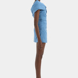 Jones Off Shoulder Mini Dress | Washed Blue