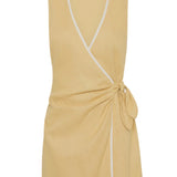 Sir Carlotta Wrap mini Dress in Raffia