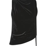 Sir Ettore Drape Top in Black