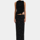 Sir Ettore Drape Top in Black