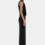 Sir Ettore Drape Top in Black