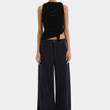 Sir Ettore Drape Top in Black