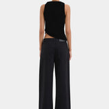 Sir Ettore Drape Top in Black