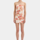 Sir Fiorella Strapless Mini Dress in Petalo Lumina