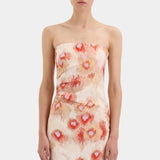 Sir Fiorella Strapless Mini Dress in Petalo Lumina