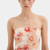 Sir Fiorella Strapless Mini Dress in Petalo Lumina