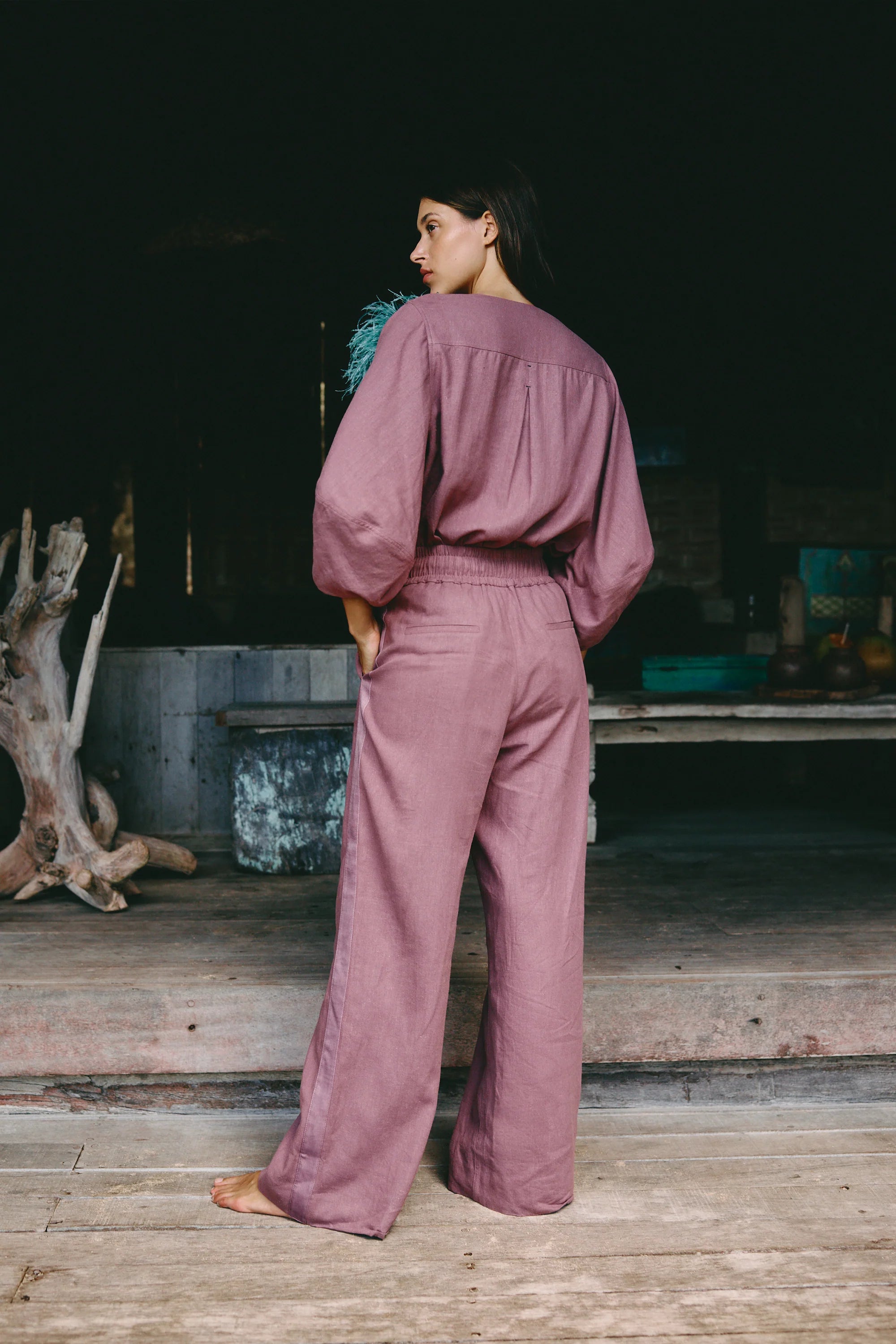 SJC Leni Pant in  Washed Mulberry