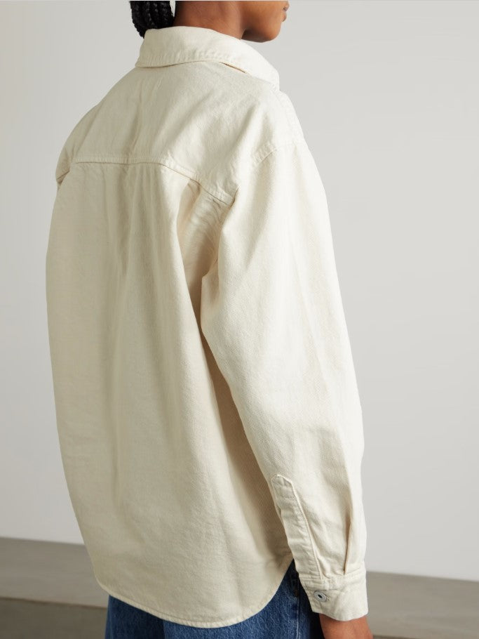 Oversized Denim Shirt | Cream