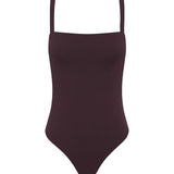 Matteau Square Maillot in Aubergine Crinkle