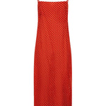 Matteau Square Shift Midi Dress in Tomato Polka Dot