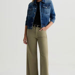 AG Jeans Saige Wide Leg Crop in Rosemary - side view