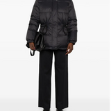Yves Salomon Down Jacket 70cm in Black - side view