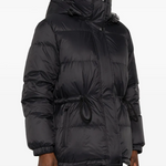 Yves Salomon Down Jacket 70cm in Black - styled look