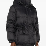 Yves Salomon Down Jacket 70cm in Black - styled look