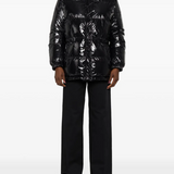 Yves Salomon Down Jacket 70cm in Black - detail view