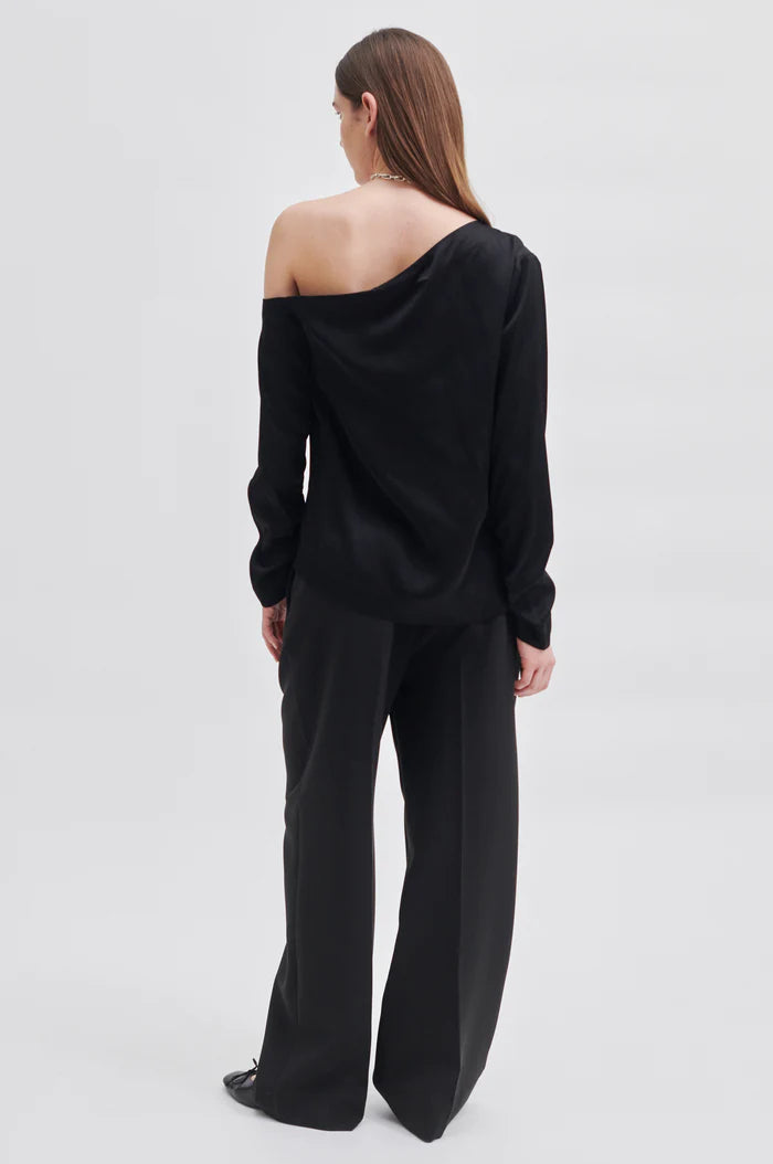 Second Female Galeries One Shoulder Blouse - Black