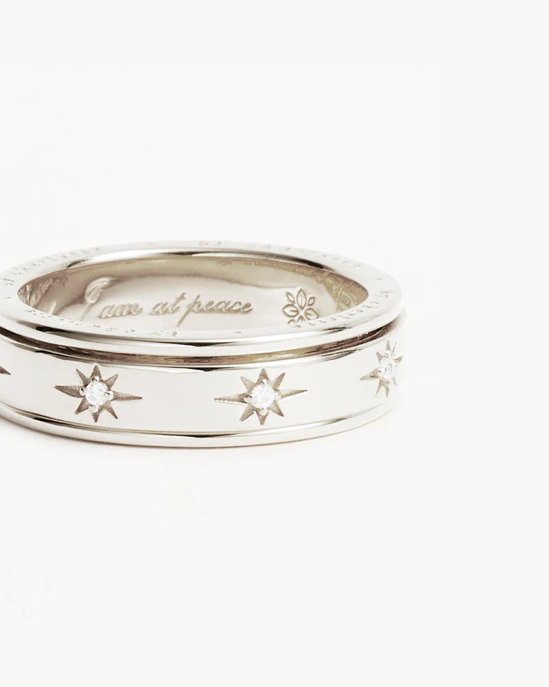 By Charlotte Sterling Silver I Am Loved Spinning Meditation Ring