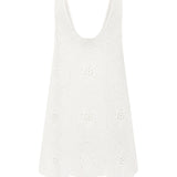 Matteau Broderie Tank Mini Dress in White