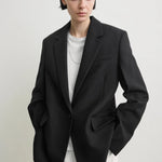Toteme Tailored Blazer in Black - side view