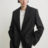 Toteme Tailored Blazer in Black - side view