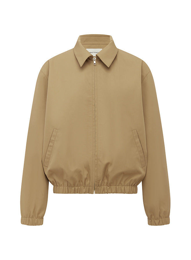 Matteau Twill Bomber Jacket in Camel