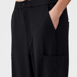 Bassike Stretch Twill Cargo Pant in Black
