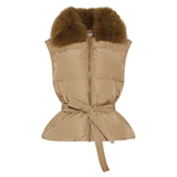 Yves Salomon Vest 65cm in Camel